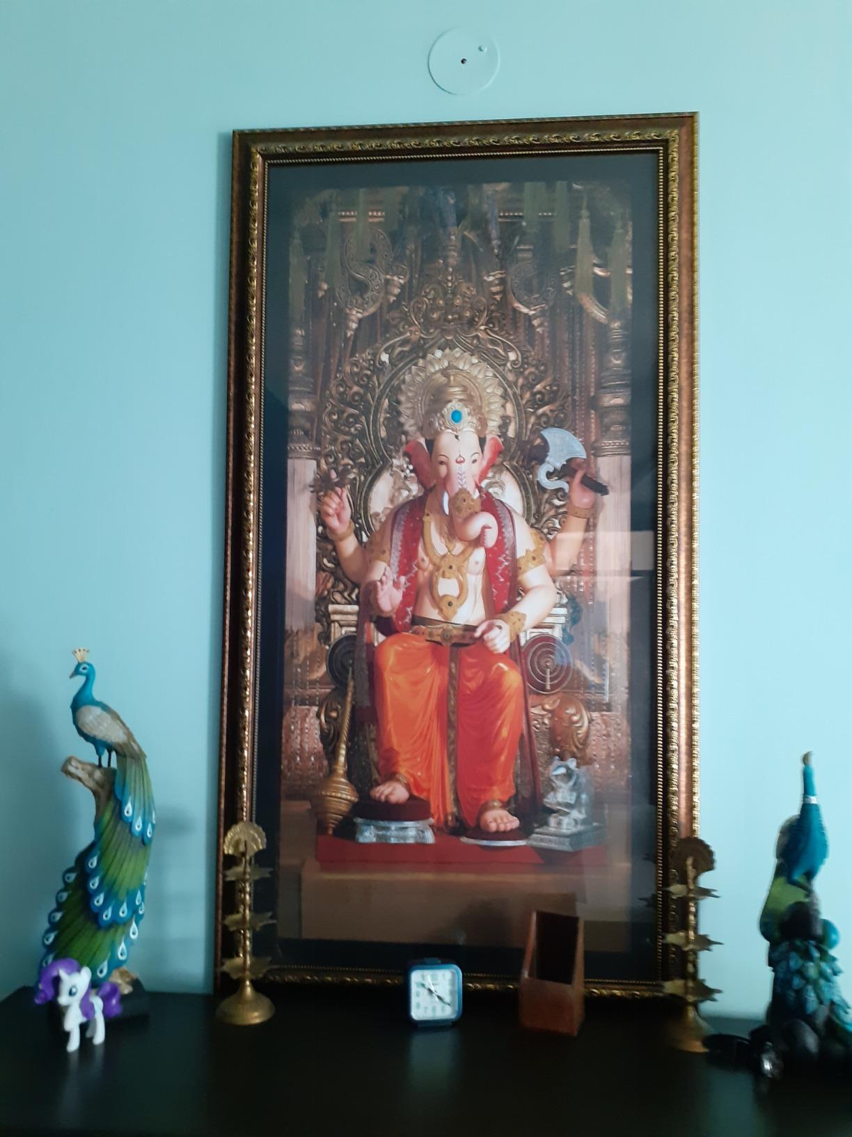 Bm Traders Lalbaugcha Raja Sparkle Print Unframed Wall Poster (20 X 40 ...
