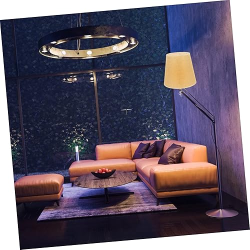 Vista 40 de GANAZONO Pantallas de lámpara de tambor – Pantalla de tela para lámpara de mesa/lámpara colgante de suelo, lino natural hecho a mano clásico moderno