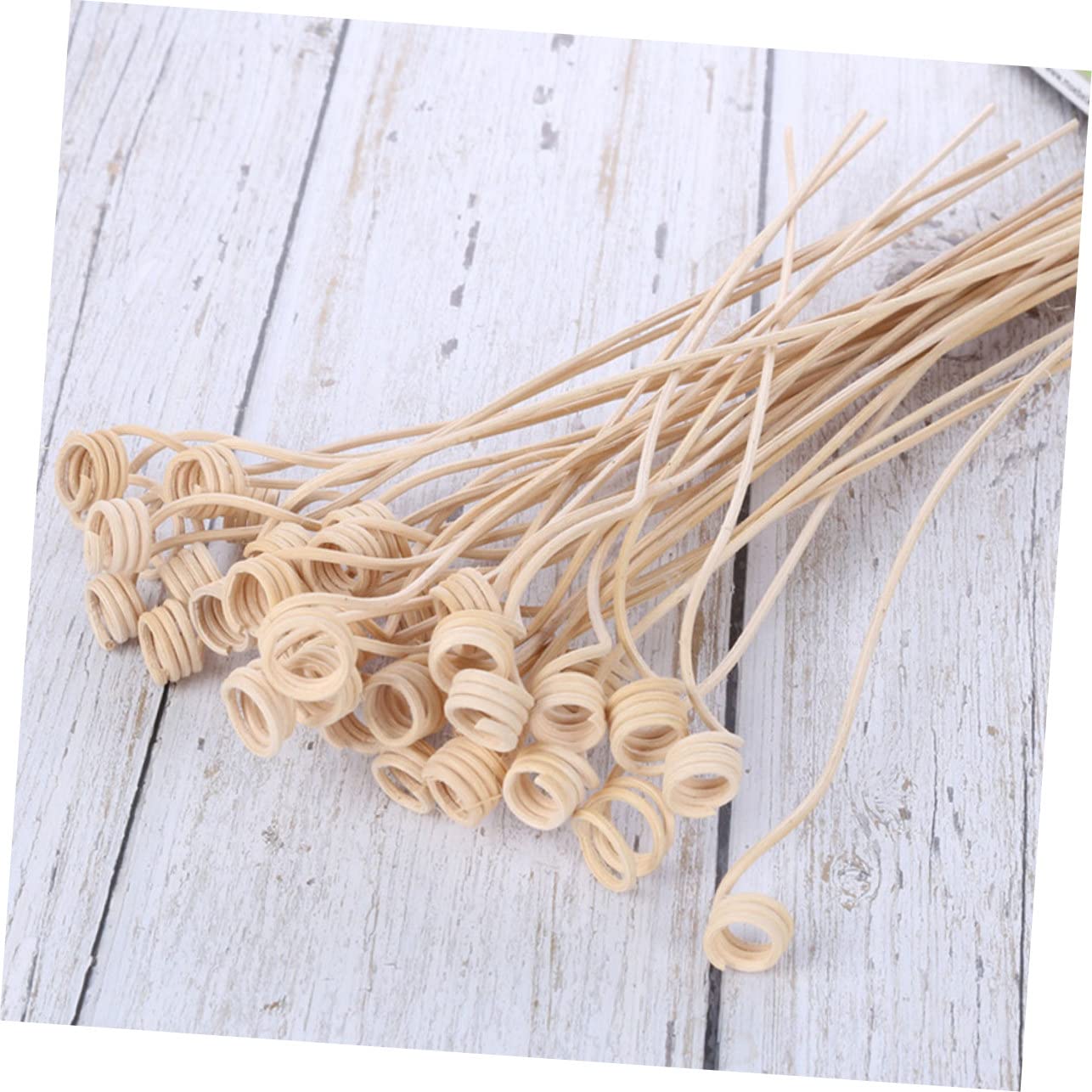 PRETYZOOM 20pcs Large Spiral Head Rattan Sticks Natural Fragrance Diffuser for Essential Oils Aromatherapy Diffuser Replacement Sticks for Home Office Weddings