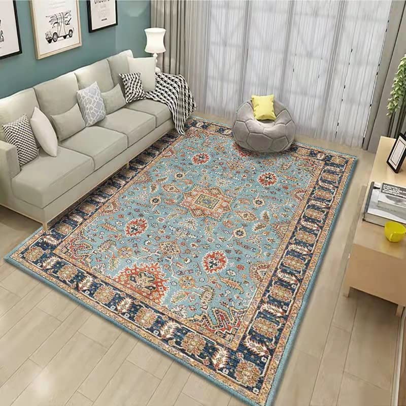 Leqi Non-Slip Carpet Persian Vintage Rug Distressed Printed Traditional Rug for Bedroom Kitchen Hallway leqi-11 0