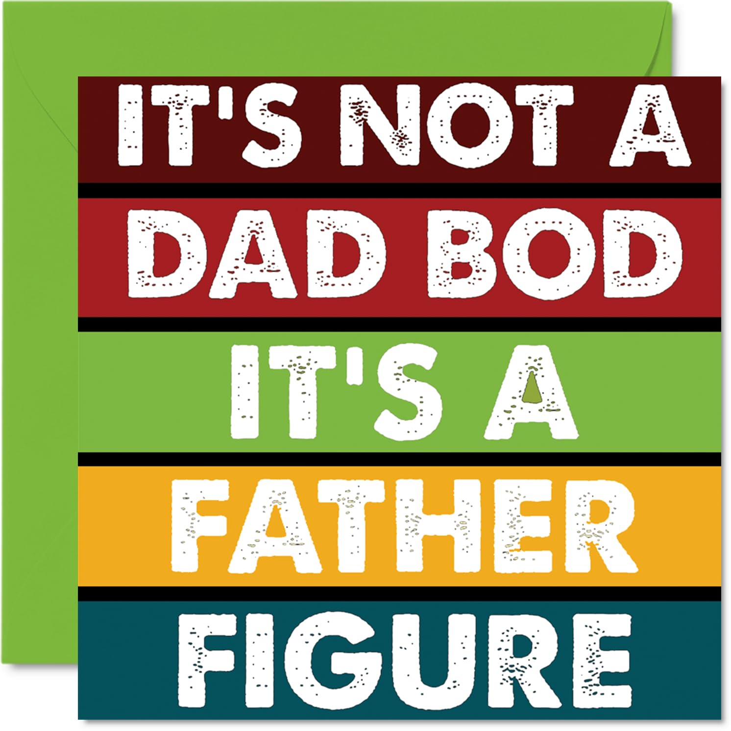 Funny Birthday Cards for Dad - Dad Bod - Joke Birthday Card from Son Daughter, 145mm Fathers Day Greeting Cards Gift Daddy Papa Step