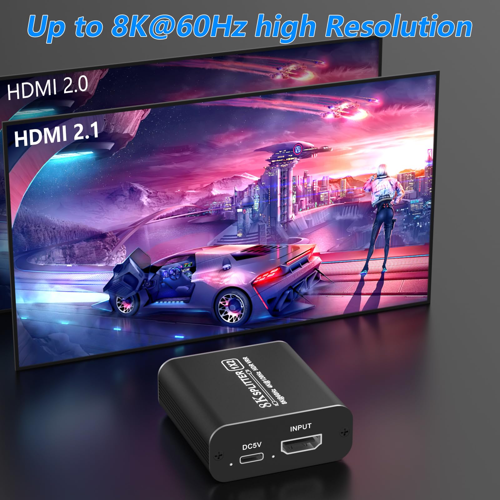 Répartiteur HDMI 1 en 2 sorties 8K 60Hz 4:4:4 Répartiteur AVIDGRAM 2