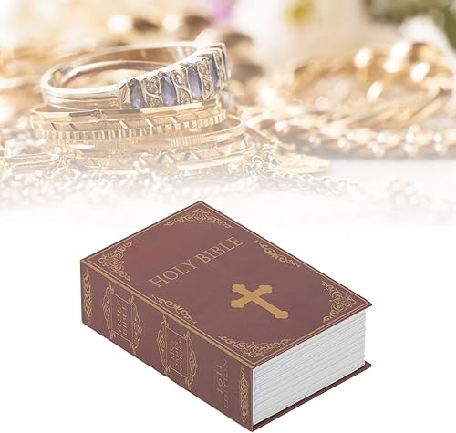 Miniatura 9 de Tyenaza Caja fuerte de almacenamiento con diseño de libro de diversión, caja fuerte oculta con cerradura de combinación de seguridad para dinero,