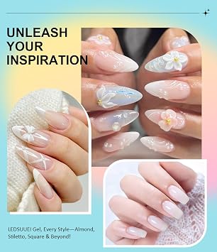 Solid Builder Gel for Nails LEDSUUEI - 100g Large Capacity White 3D Nail Gel Sculpting Non-Sticky Hand Carving Glue Extension for Manicure Salon Home Decoration DIY