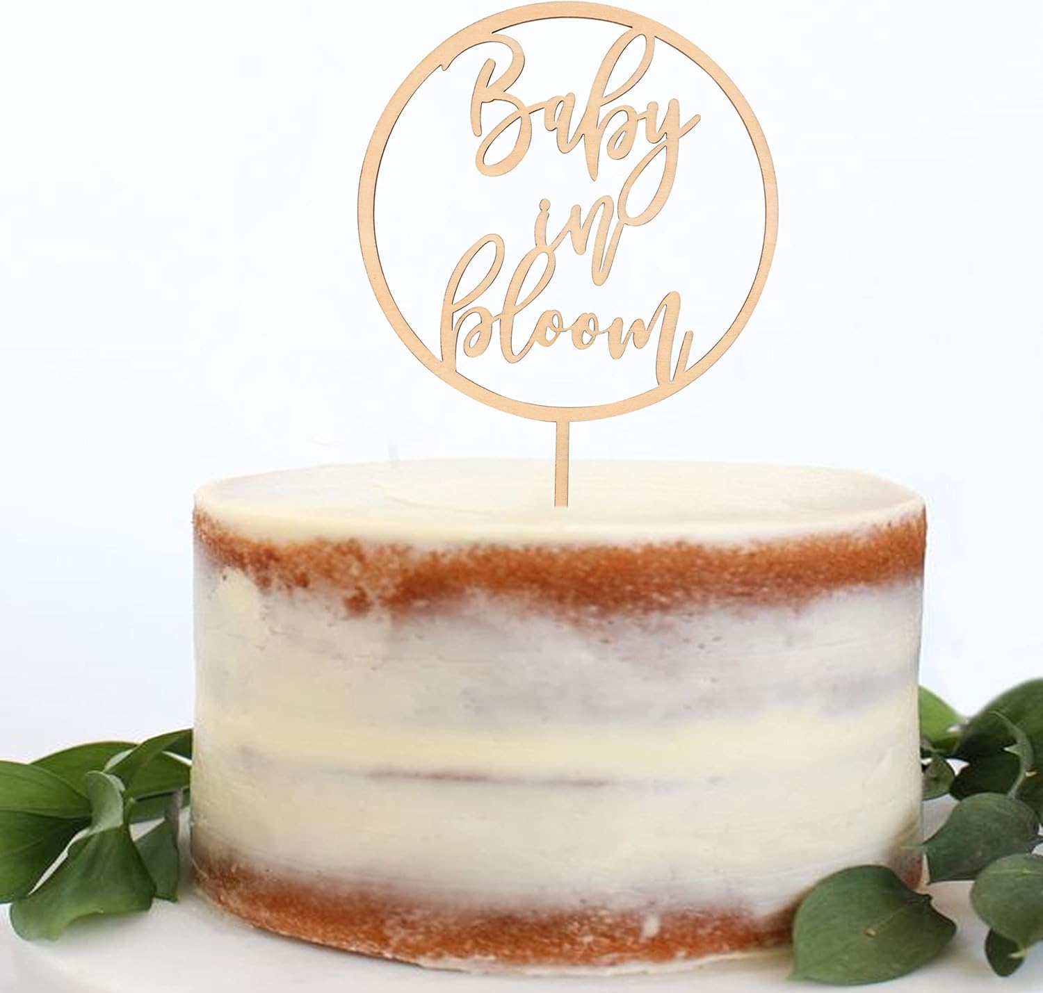 Baby in Bloom Wooden Cake Topper Baby Shower Collection