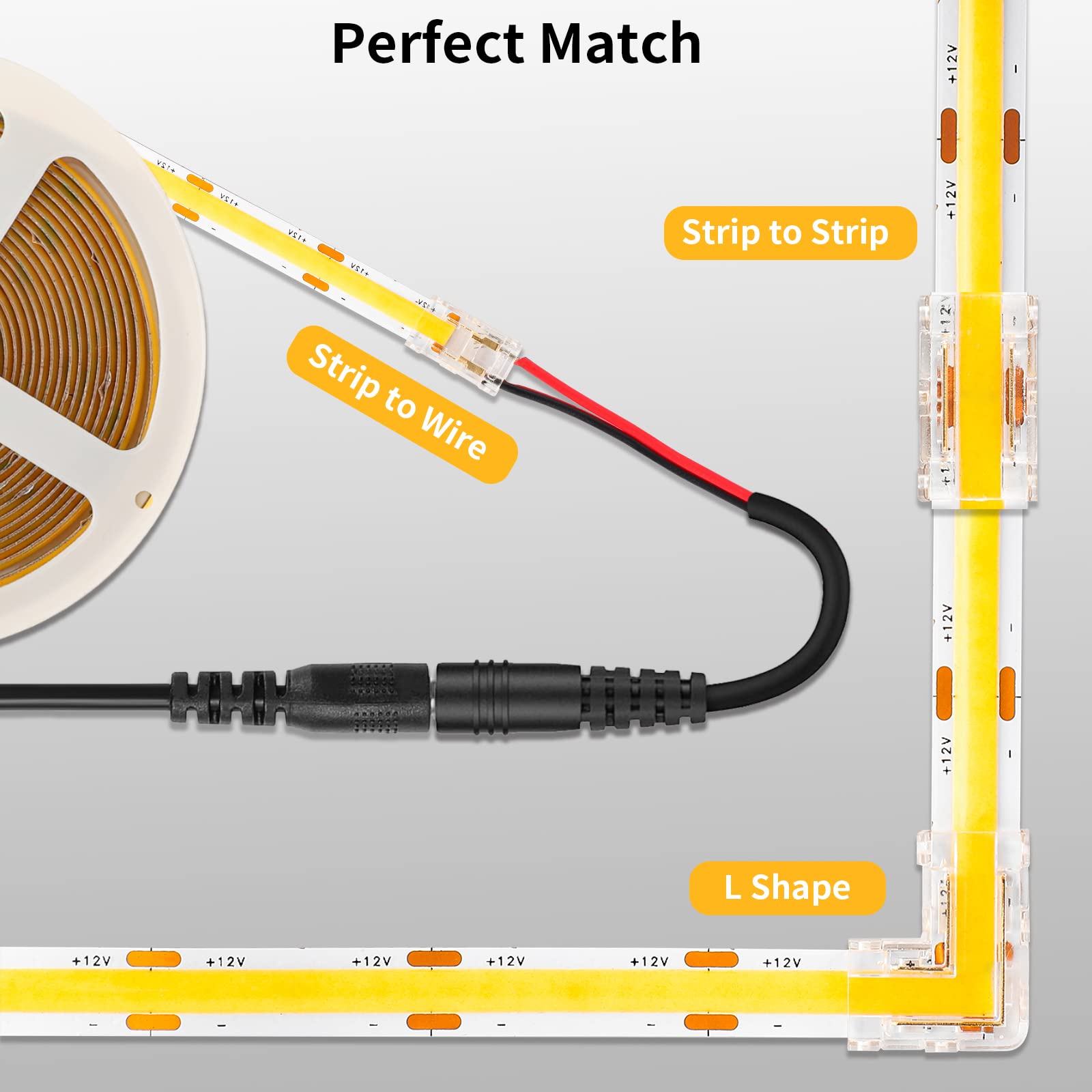 Led Wire Terminals Screw Terminal LED Connectors 25-Pack Solderless LED Strip Connectors ...