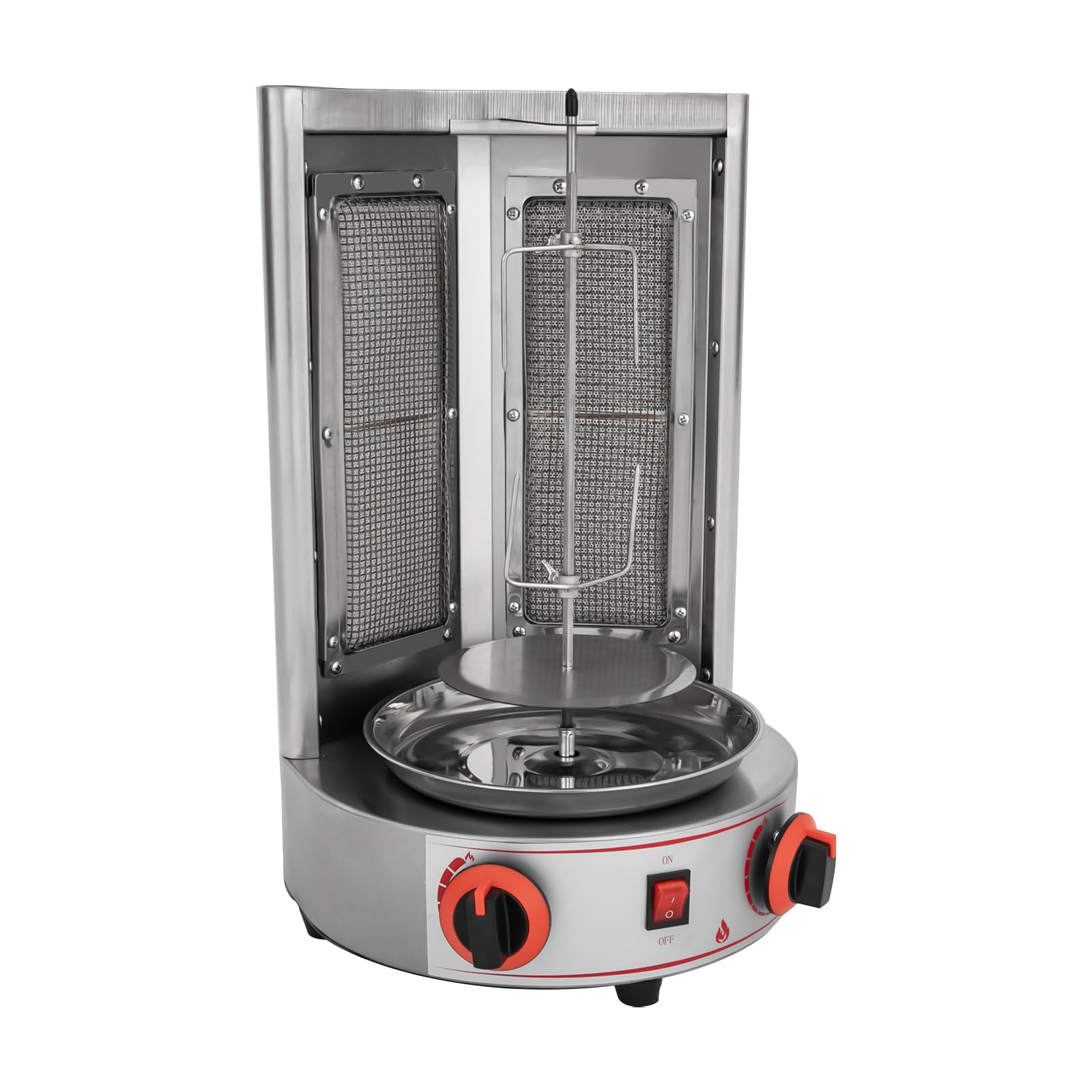 BBQ Kebabs Tischgrill Edelstahl Gas Kebab Maschine Tischplatte Barbecue Grill Grill, Tischgrill,zum Grillen von Rind, Schwein, Huhn, Wurst, Hackbraten, Fisch, Gemüse, Obst，4.3KW