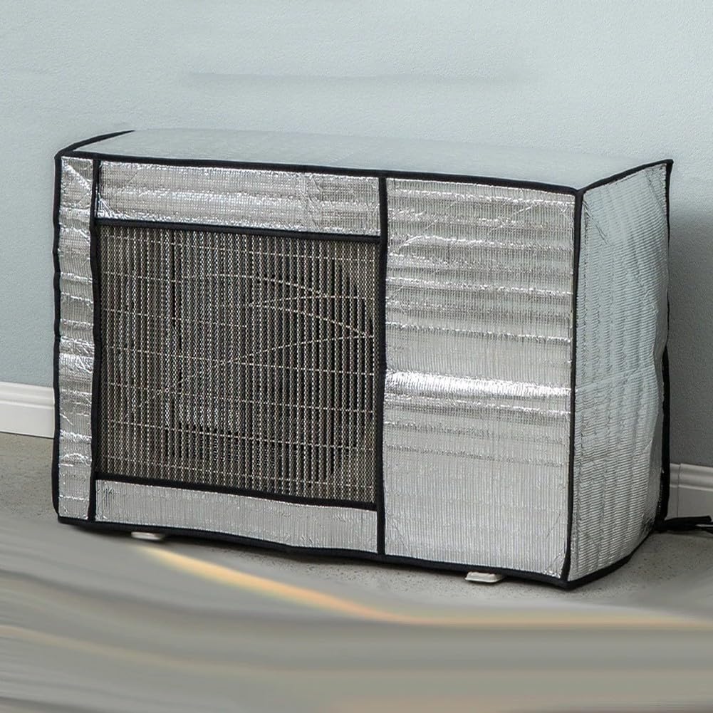 Copertura in alluminio antipolvere e impermeabile per condizionatori d'aria portatili, design a rete per proteggere da foglie, neve e luce solare (80 x 30 x 57 cm)