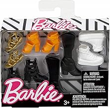 Accesorios de Barbie Original y Paquete de Zapatos para Muñeca Petite