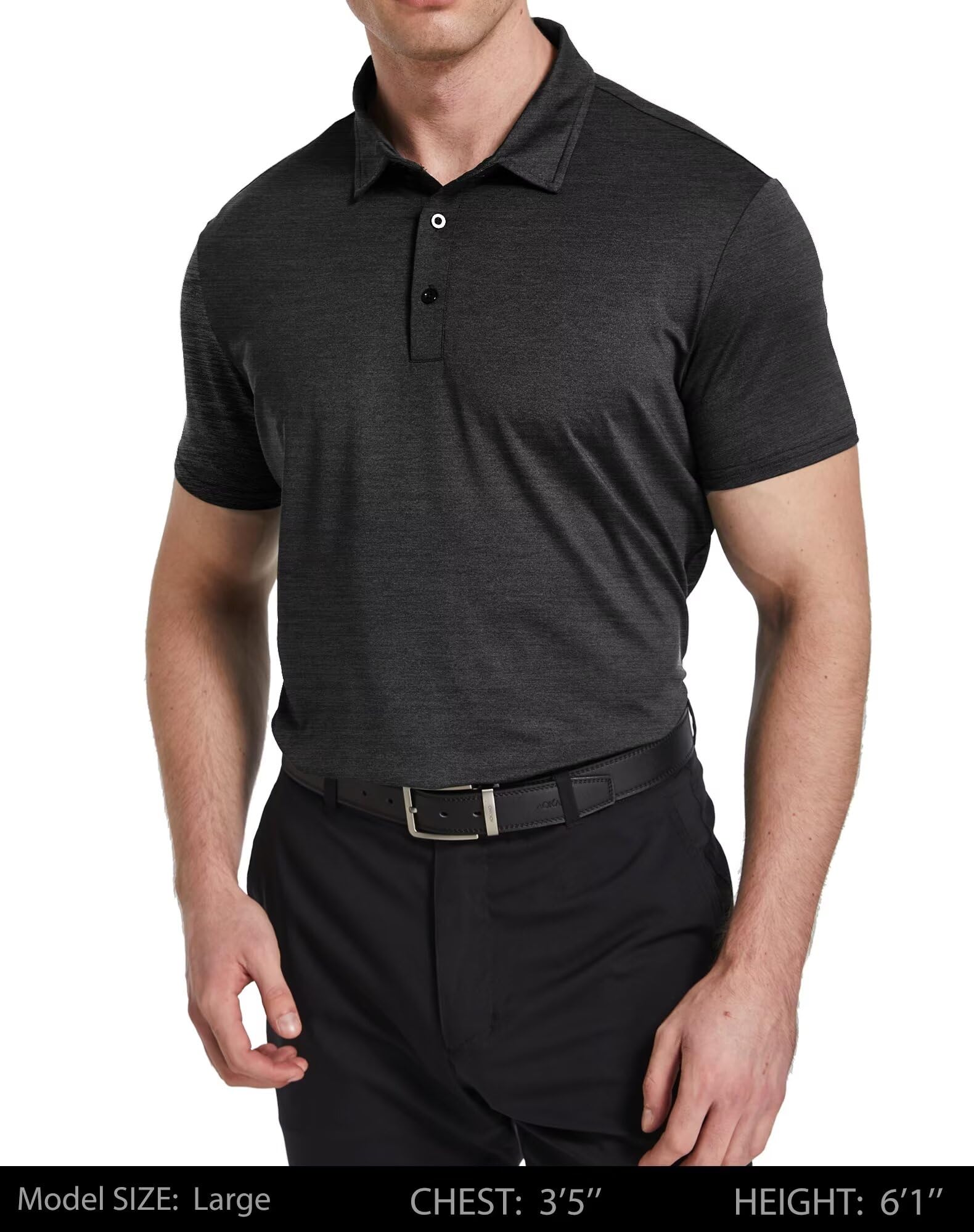 OYGSieg 6 Pack Mens Polo Shirts Performance Short Sleeve Golf Shirt Moisture Wicking Athletic Casual Collared T-Shirt