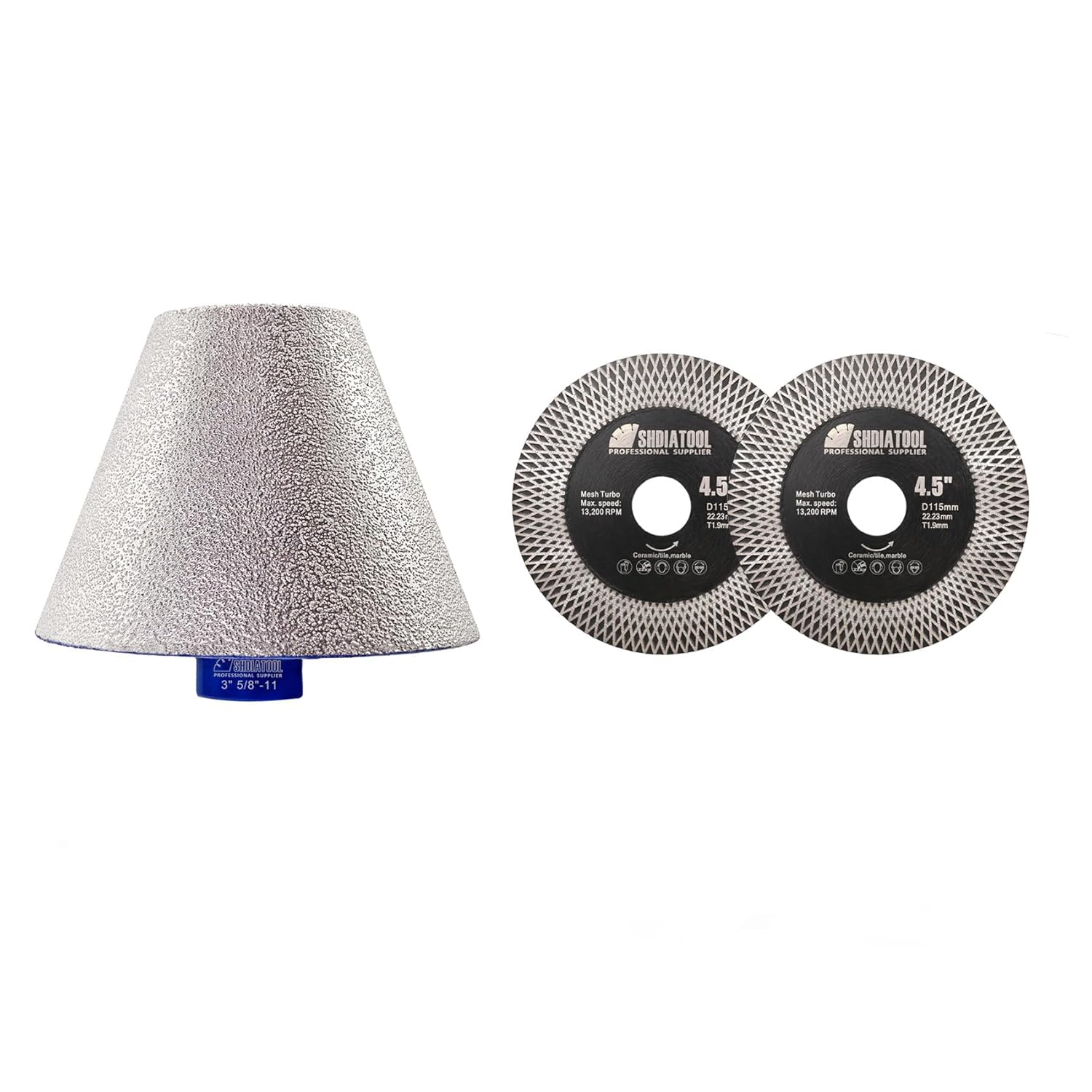 SHDIATOOL Diamond Beveling Chamfer Bits, Diamond Countersink Drill Bits for Existing Holes Enlarging Shaping Trimming Porcelain Tile Marble Ceramic Granite