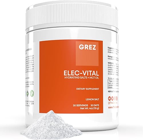 GREZ ELEC-Vital - Electrolitos en polvo sin azúcar, polvo de hidratación, electrolitos cetogénicos sin azúcar, soporte mineral completo, sodio,