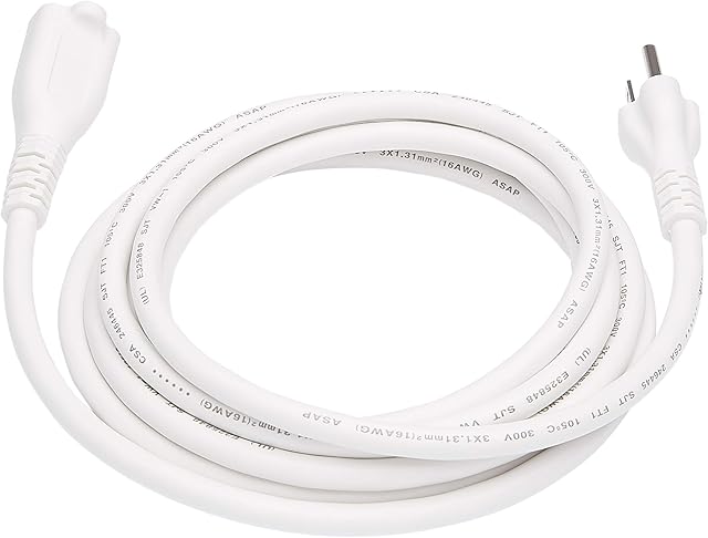 Amazon Basics Extension Cord, 13 Amps, 125V, 10 Feet, White