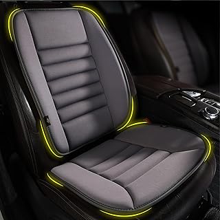 kingphenix Autositzkissen mit Rückenstützkissen: verbessertes Komfort-Memory-Schaum-Design zur Schmerzlinderung, ideal für Fahrer und Büro, ergonomischer Lendenwirbelkomfort für langes Sitzen, Grau
