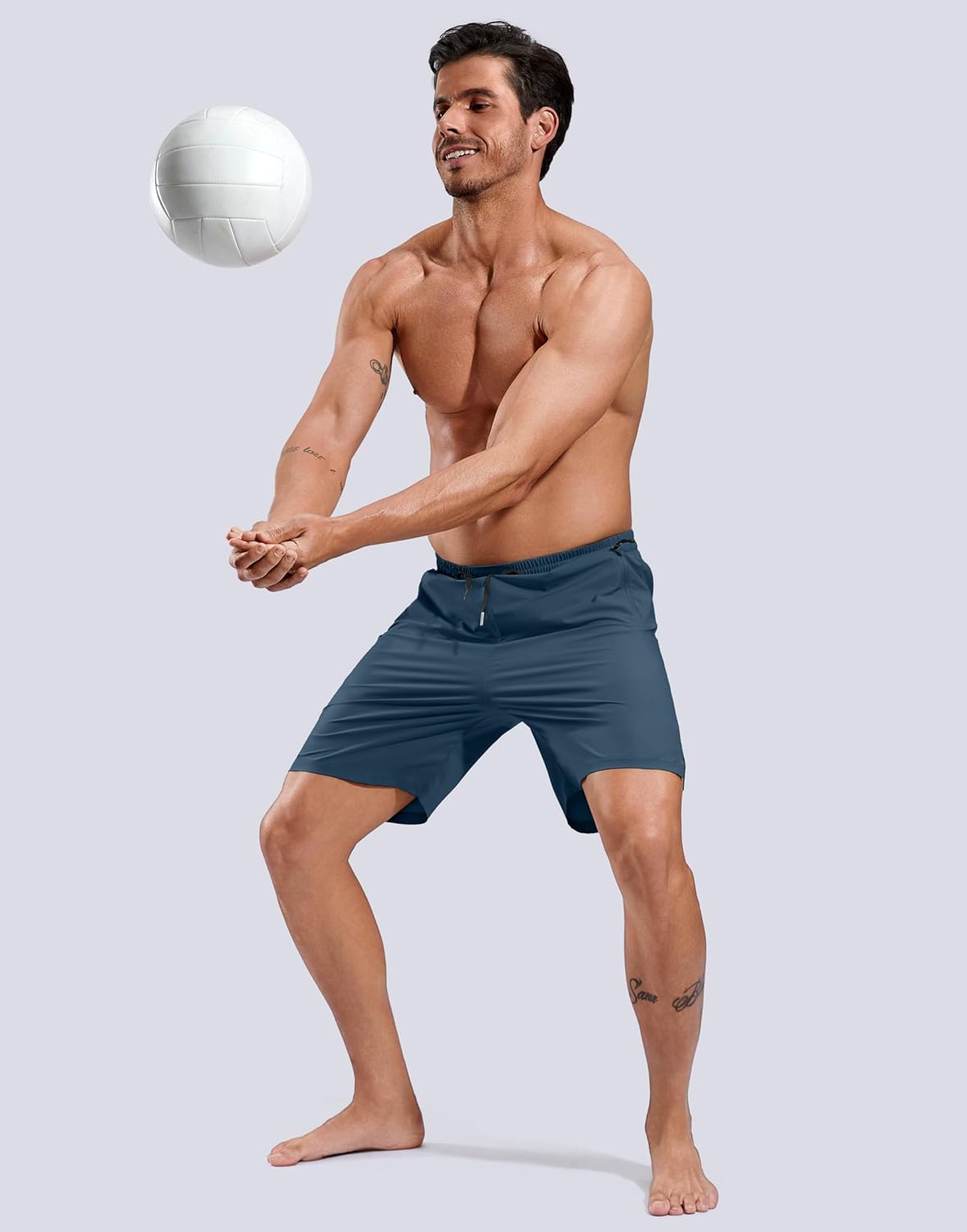 G Gradual Mens Swim Trunks with Compression Liner 7"/9'' Quick Dry Board Shorts Swimsuit Bathing Suit for Men Zipper Pockets