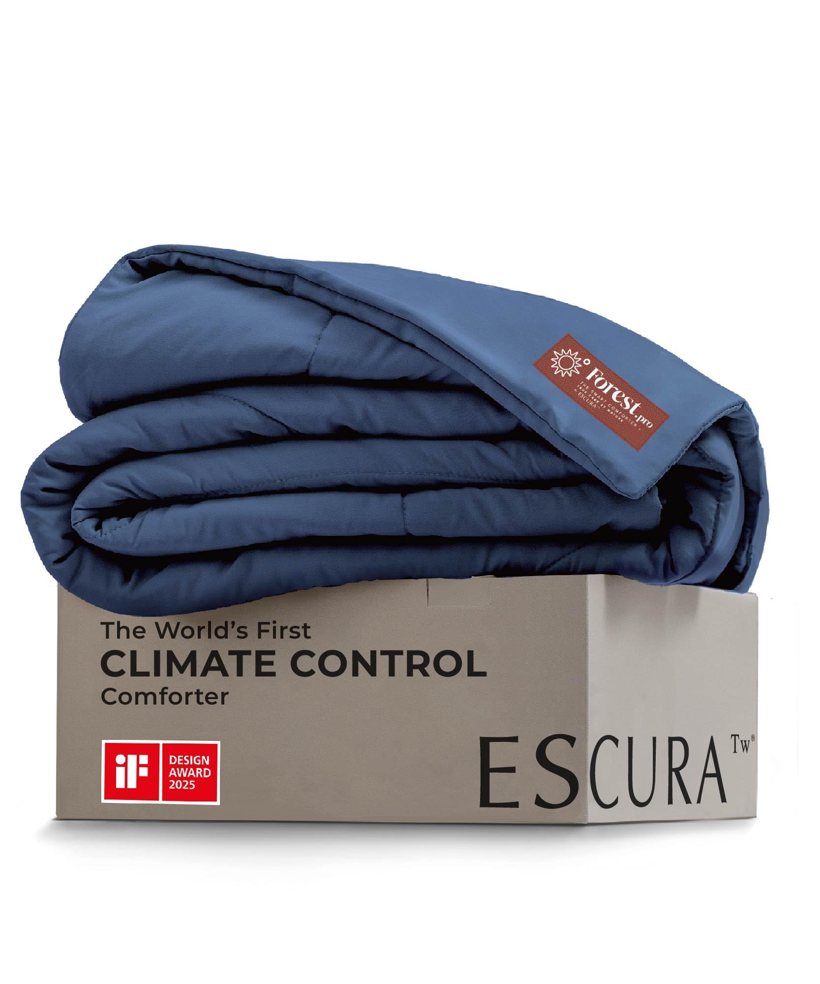 ESCURA Tw Climate Control Comforter in Midnight Blue