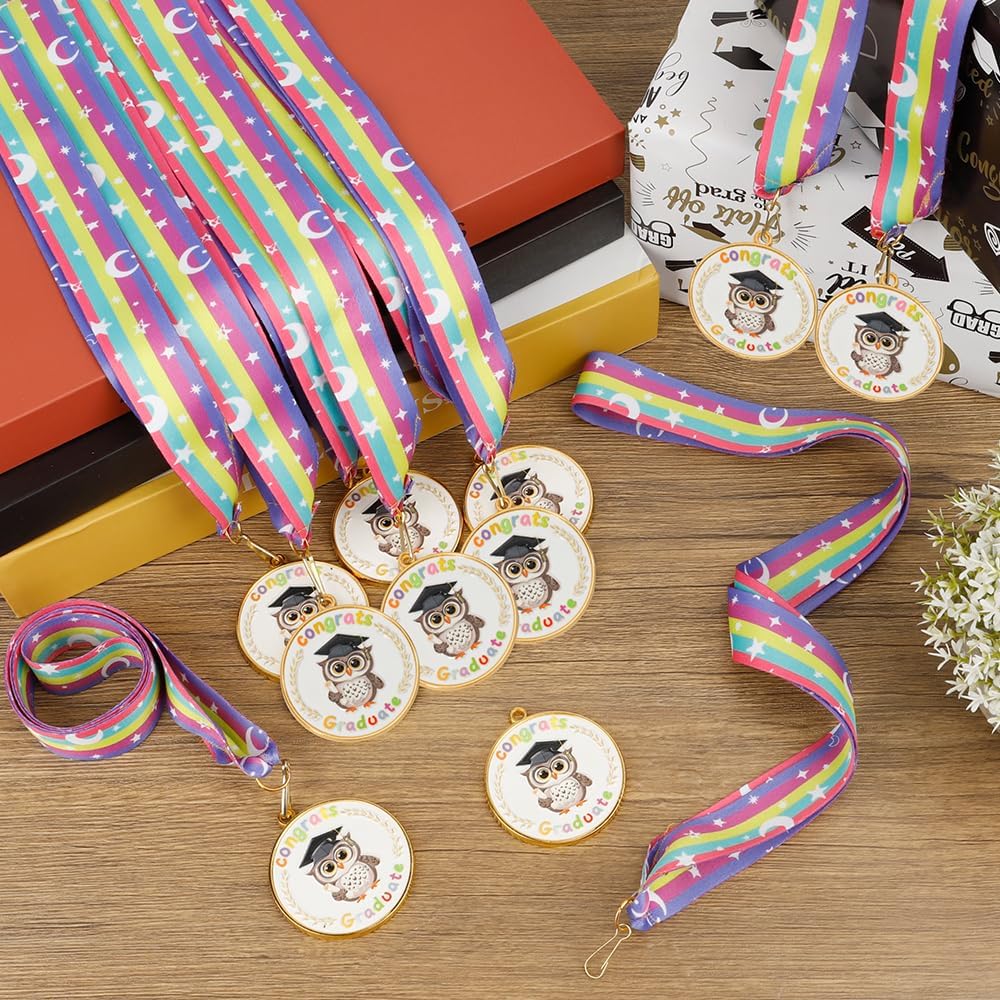 Kindergarten Preschool Graduation Medal 2026, Prek Graduation Medals for Kids Student Graduating Award Medallion with Rainbow Neck Ribbon, Kindergarten Preschool Prek Graduation Gift Party Decorations