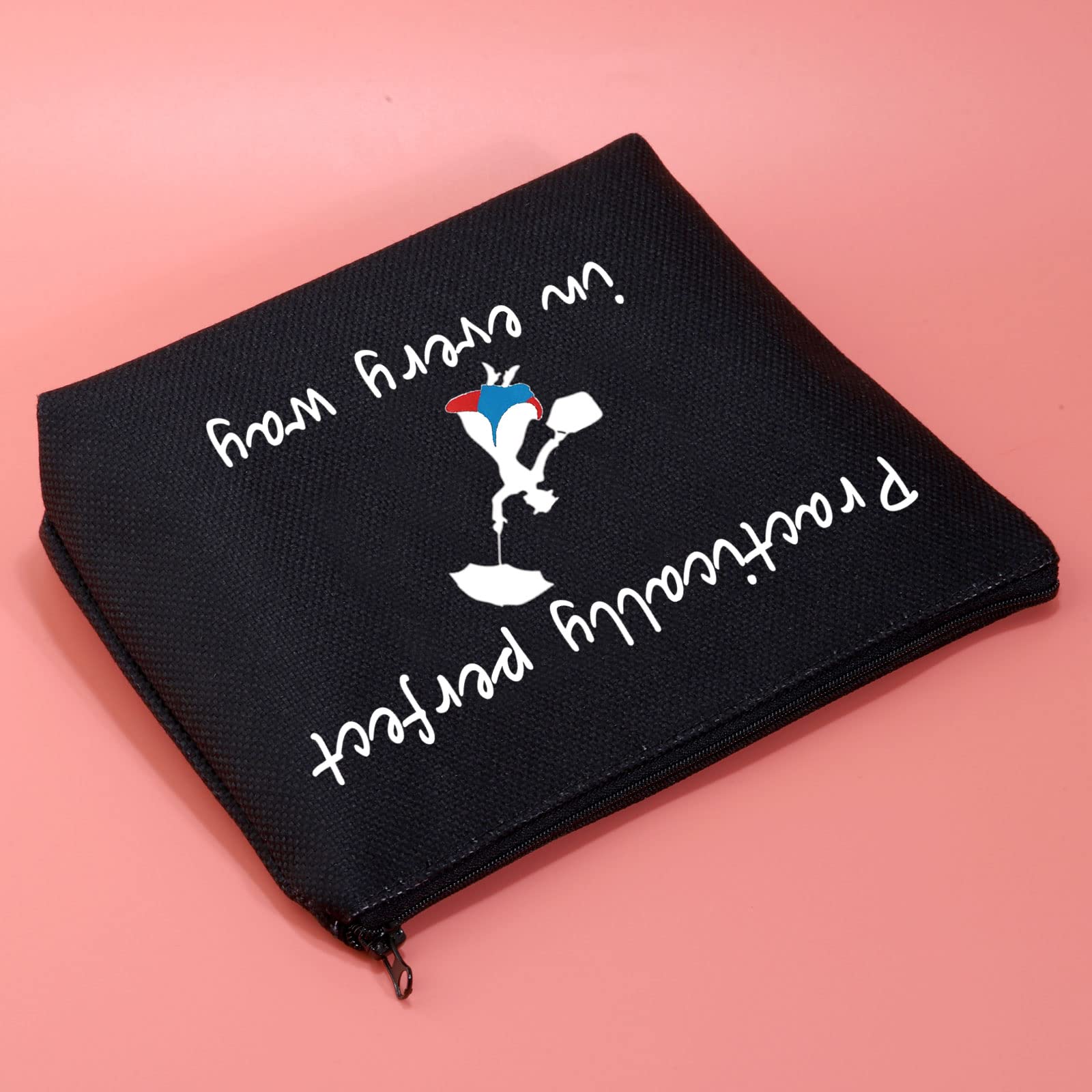 JXGZSO Mary Quote Makeup Bag Zipper Bag Practically Perfect in Every Way Movie Inspired Gift (ractically perfect in every way black)