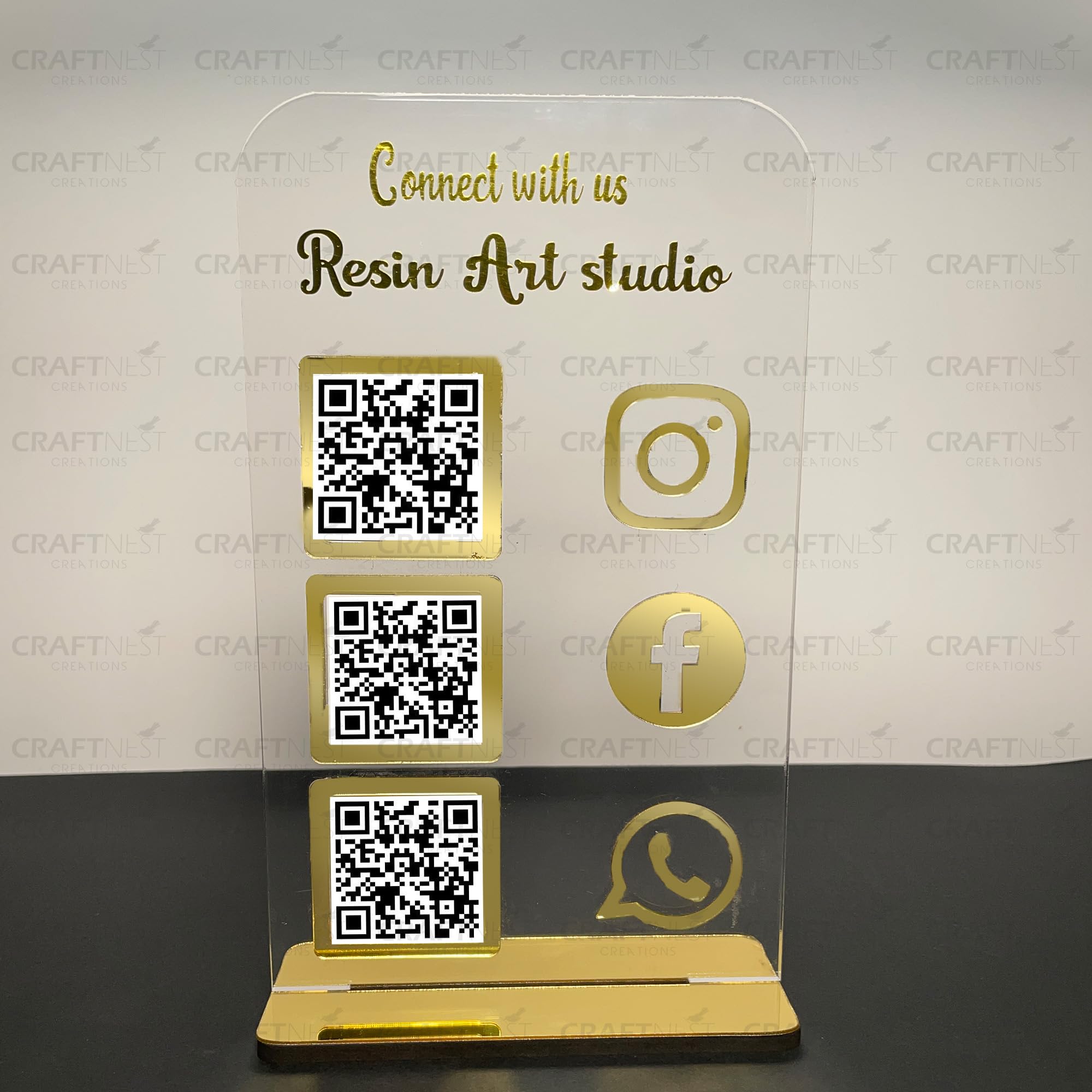 8TURN WhosfanCafe QR認証 フォトカード ユンソン Craftnest Creations Personalized Social Media QR Code Stand