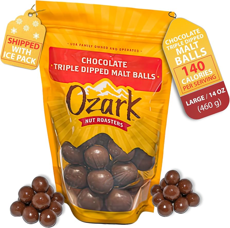 Amazon.com : OZARK NUT ROASTERS Chocolate Malt Balls, Gourmet