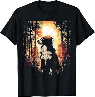 Australian Shepherd Dog Motif Pet Art Australian Shepherd T-Shirt