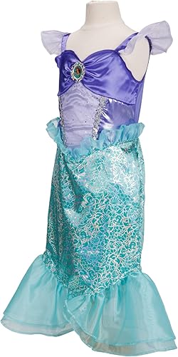 Miniatura 4 de Disney Princess Disfraz de Disney 100 Ariel para niñas, perfecto para fiestas, Halloween o juegos de simulación, talla infantil 4-6X
