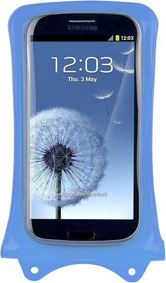 Dicapac Wp-c1 Waterproof Case for Samsung, Blackberry Storm, Nokia, Lg, Smart Phones - Sky Blue