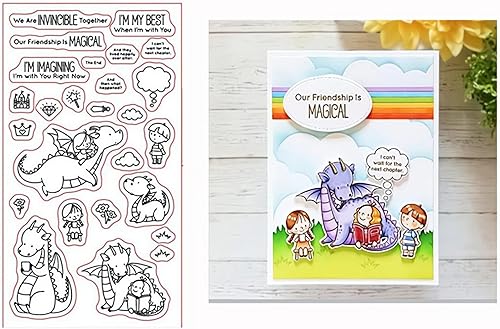 Miniatura 2 de Juegos de sellos y troqueles transparentes de dinosaurio para hacer tarjetas, plantillas de corte para álbumes de recortes, álbum de fotos, papel