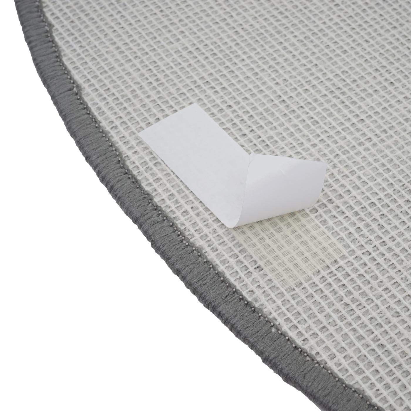 Mendler 15er-Set Stufenmatte HWC-G49 65x25cm - halbrund, grau | Treppenteppich, Treppenschutz, Treppenmattenset