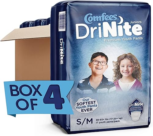 Miniatura 8 de Comfees DriNite - Pantalones juveniles pequeños, medianos, 68 unidades
