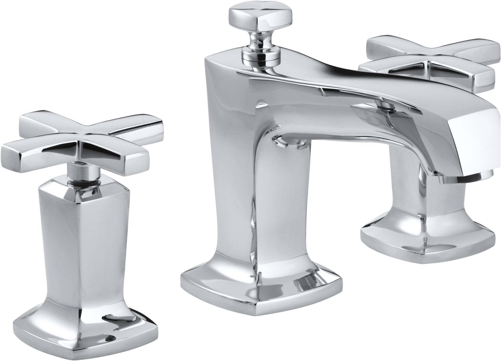 KOHLER16232-3-Cp Margaux 1.2 Gpm Bathroom Sink Faucet With Cross Handles , Widespread, Polished Chrome
