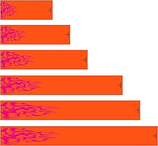 White Water Archery Tribal Flames 1 Fluorescent Neon Orange Pink Flames Arrow Wraps 15 Pc (5, 1)