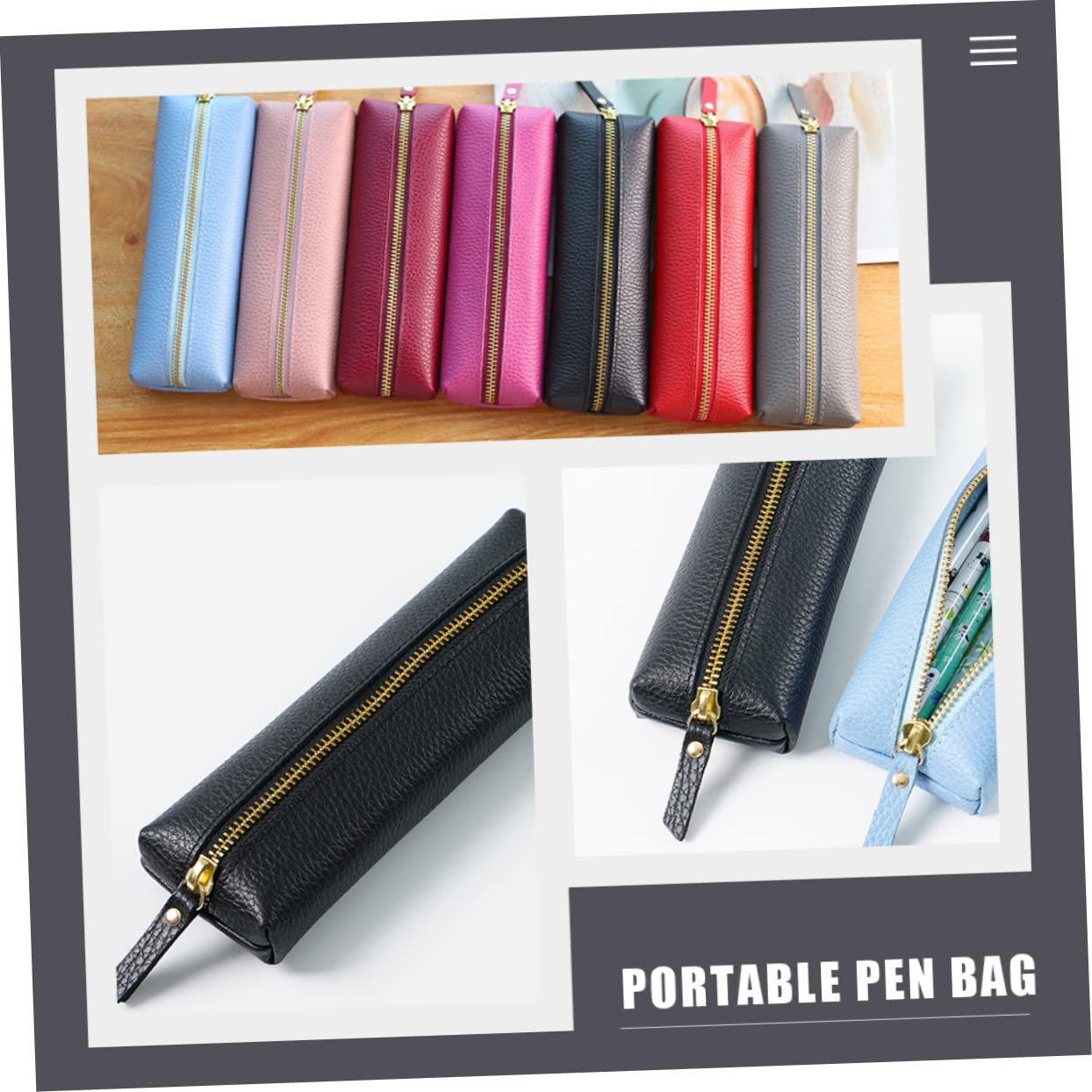 Tofficu 3pezzi Astuccio Portatile Multi-funzione Per Cancelleria Astuccio Anti- Resistente Per Scuola e Attività Artistiche Con Design Semplice e Elegante