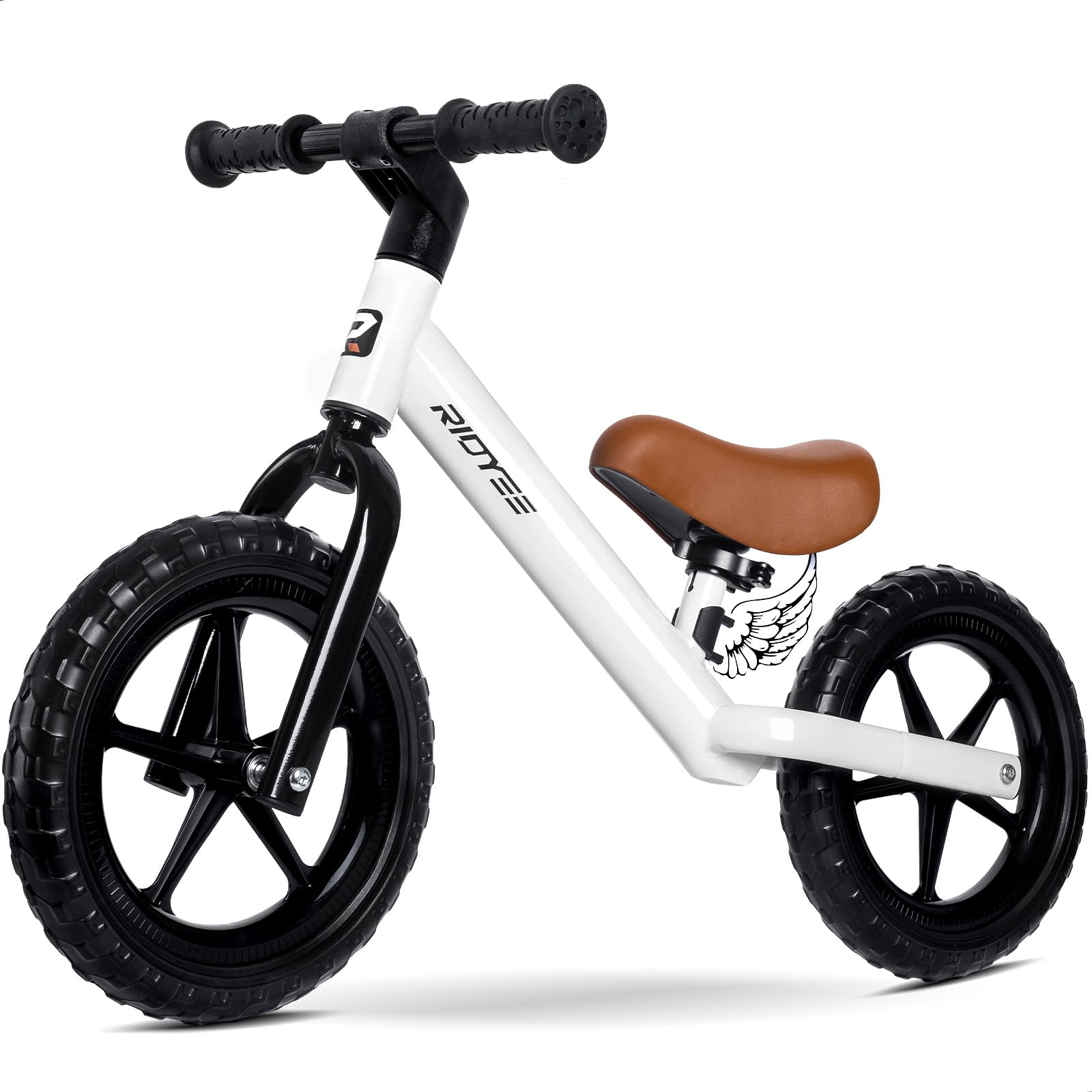 RIDYEE Toddler Balance Bike 2 Year Old, 12 Inch No Pedal Bike for Age 2-5 Years with Upgraded Reinforced Handlebar for Stable Riding, DIY Stickers,