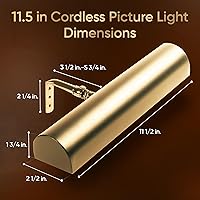 Vista 7 de Concepdesigns Luz para Cuadros, Luz para Cuadros a Batería, Luces para Cuadros Inalámbricas Regulables para Pared, Luz de Arte, Luz de Biblioteca a