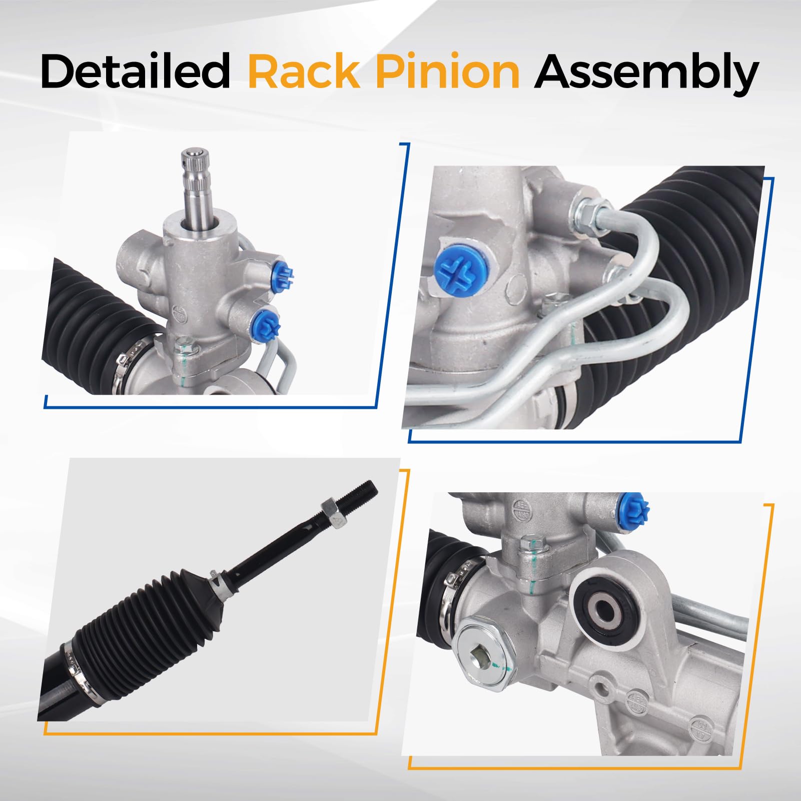 PAROD Conjunto de piñón de cremallera de dirección asistida para Honda Pilot 2003 2004 2005 2006 2007 2008 con energía hidráulica, repuesto para 53601S9VA01