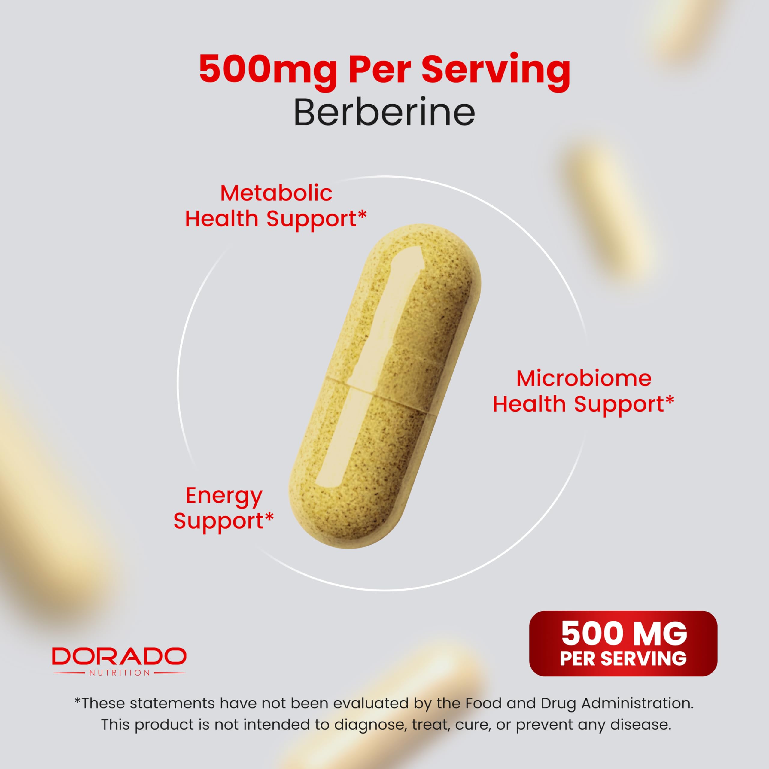 Berberine Supplement 500mg Per Serving (60 Capsules) Berberine HCL for Gut Health Support for Men and Women - Premium Supplements for Adults - Third Party Tested - Vegan Capsules & USA Made — Amazon image 4