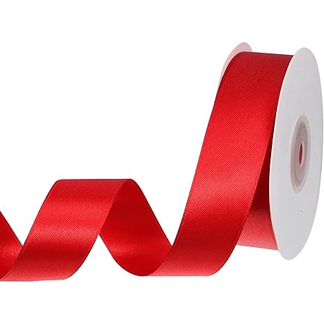 Double-Faced Red Satin Ribbon for a Touch of Elegance