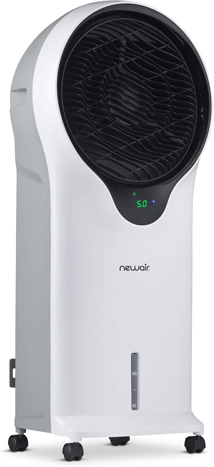Newair Evaporative Air Cooler | AC Portable Air Conditioner Alternative with 470 CFM Airflow | Room Cooling Fan for Bedroom, Garage & Indoor Use | White