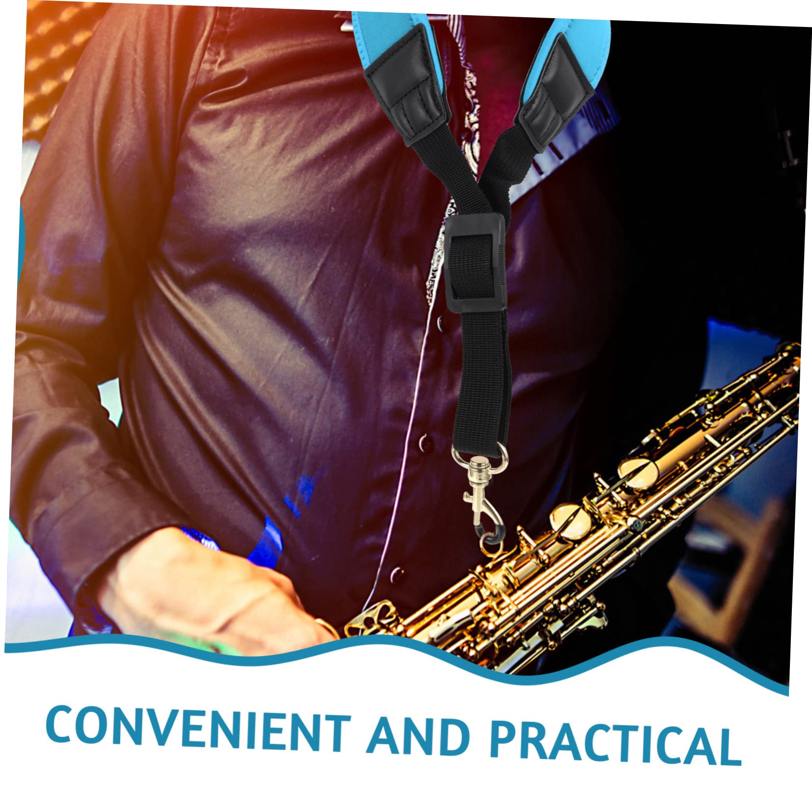 Abaodam 3pezzi Regolabile Per Saxofono Tracolla Comfort Per Tenore Per Musicisti Sostituzione Per