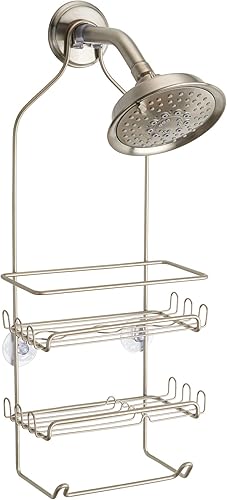 Miniatura 9 de iDesign Organizador de ducha colgante de acero, colección Milo  9 x 4.5 pulgadas, 21.25 pulgadas, color plateado