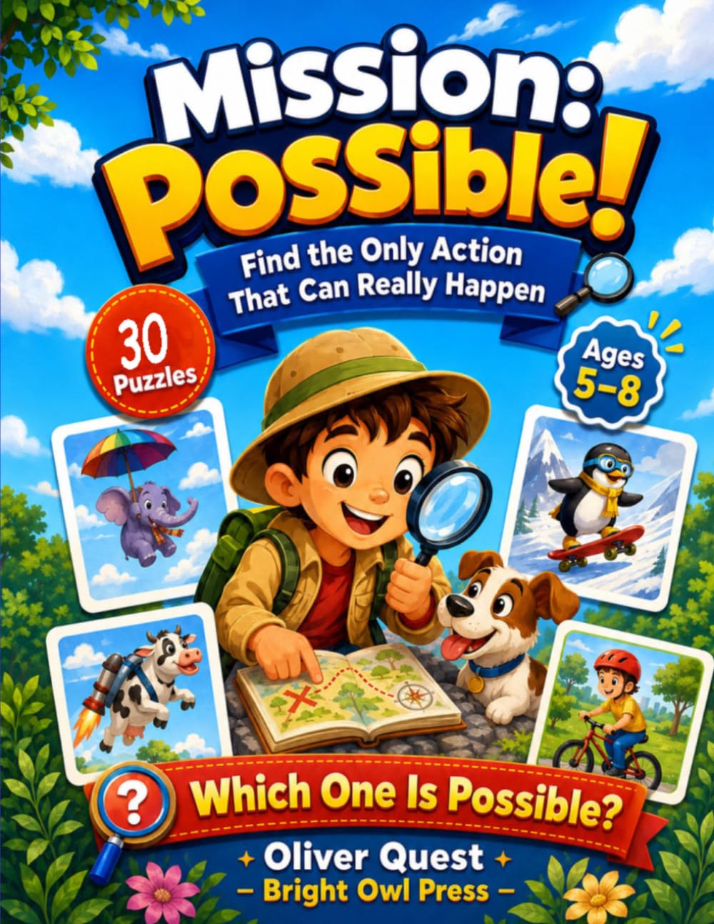 Mission: Possible! Find the Only Action That Can Really Happen 20 Fun Visual Logic Puzzles for Kids Ages 5–8: Fun problem solving workbook for kids
