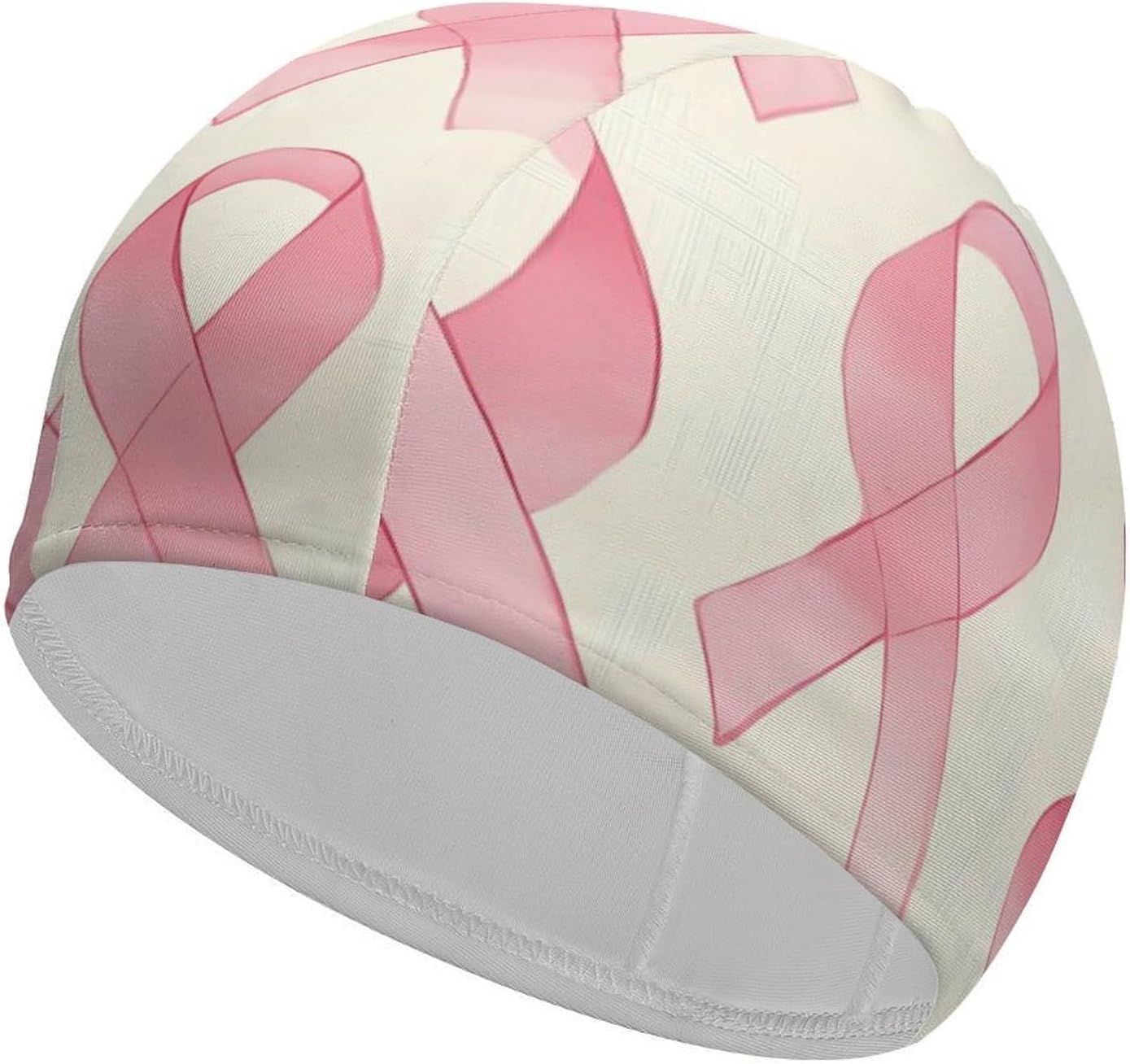 Breast Cancer Pinkribbons Womens Swim Cap for Men Adult Swimming Hat Curly Short Medium Long Hair