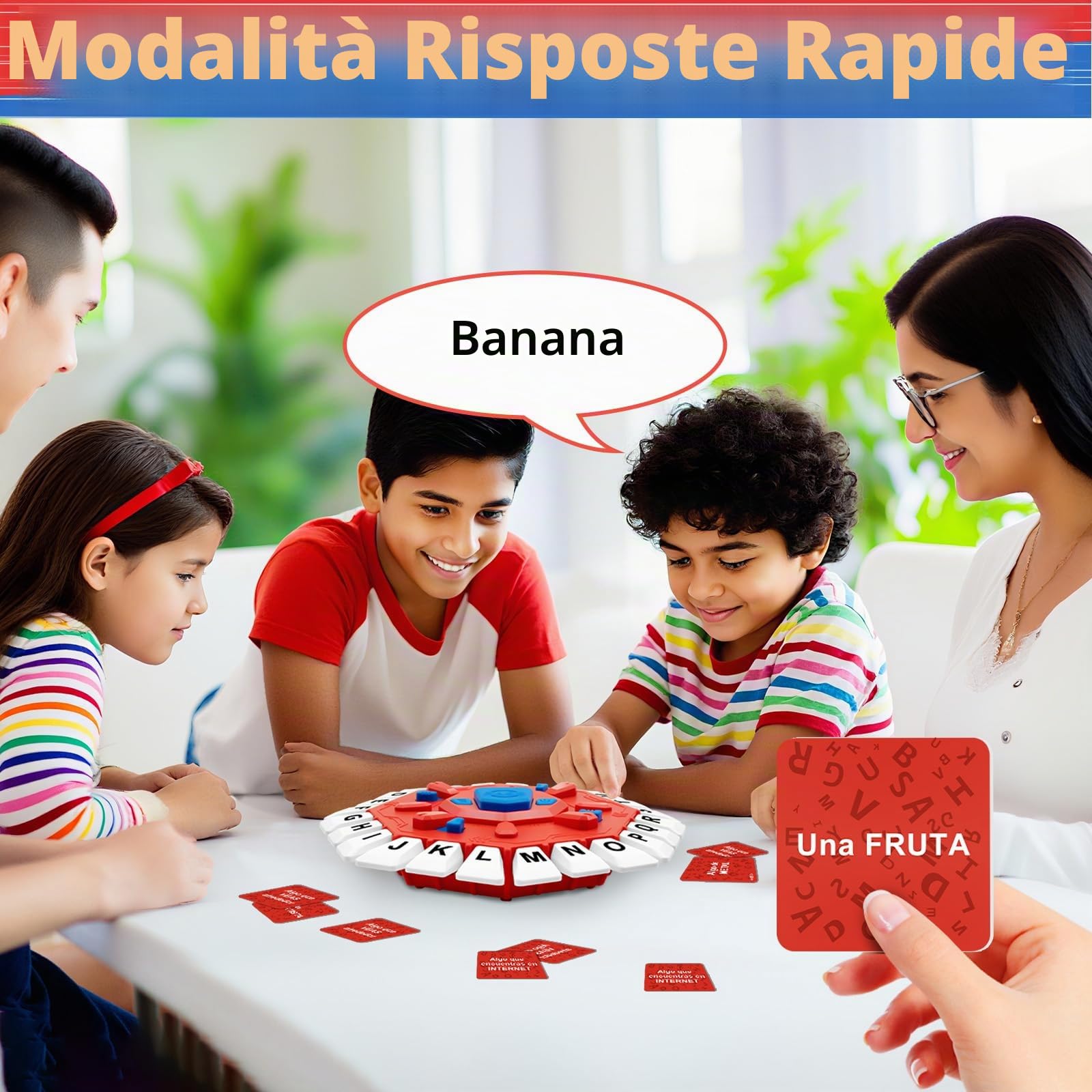 Resflycheng Juego de Mesa en Español con Pantalla Digital y 2 Modos de Juego, 35 Tarjetas Doble Cara, Ideal para Fiestas y Aprendizaje Interactivo, Juegos de Mesa para Niños y Adultos