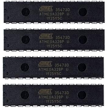 risingsaplings 4pcs Atmega328P-PU Atmega328p Atmega328 Microcontroller with Uno R3 Bootloader DIP28