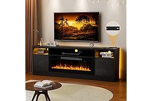 70 TV Stand with Fireplace: Modern Entertainment Center for Enhanced Living Room Aesthetics