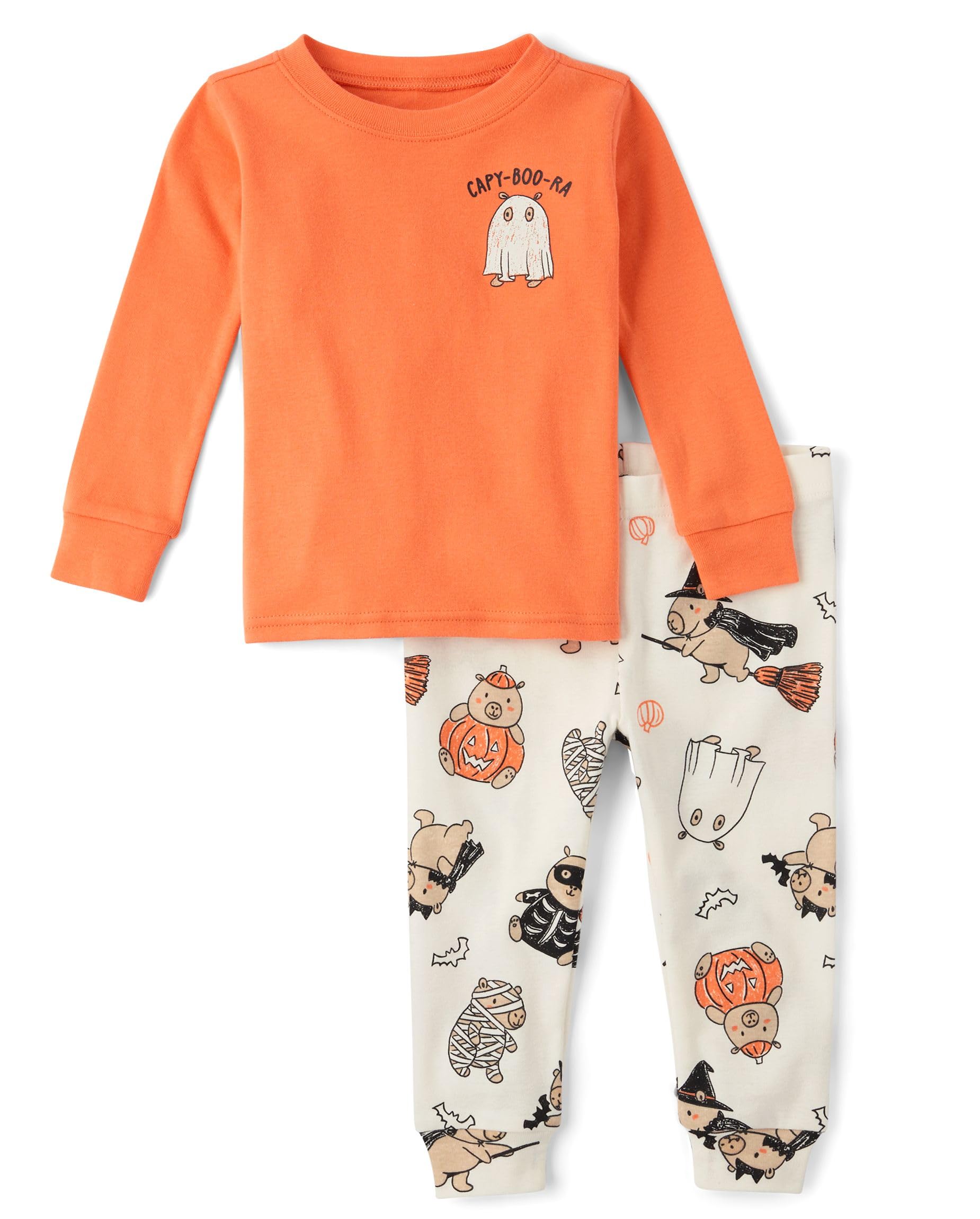 The Children's Place Baby and Kids' Sibling Matching Halloween and Holiday Pajama Sets, Cotton