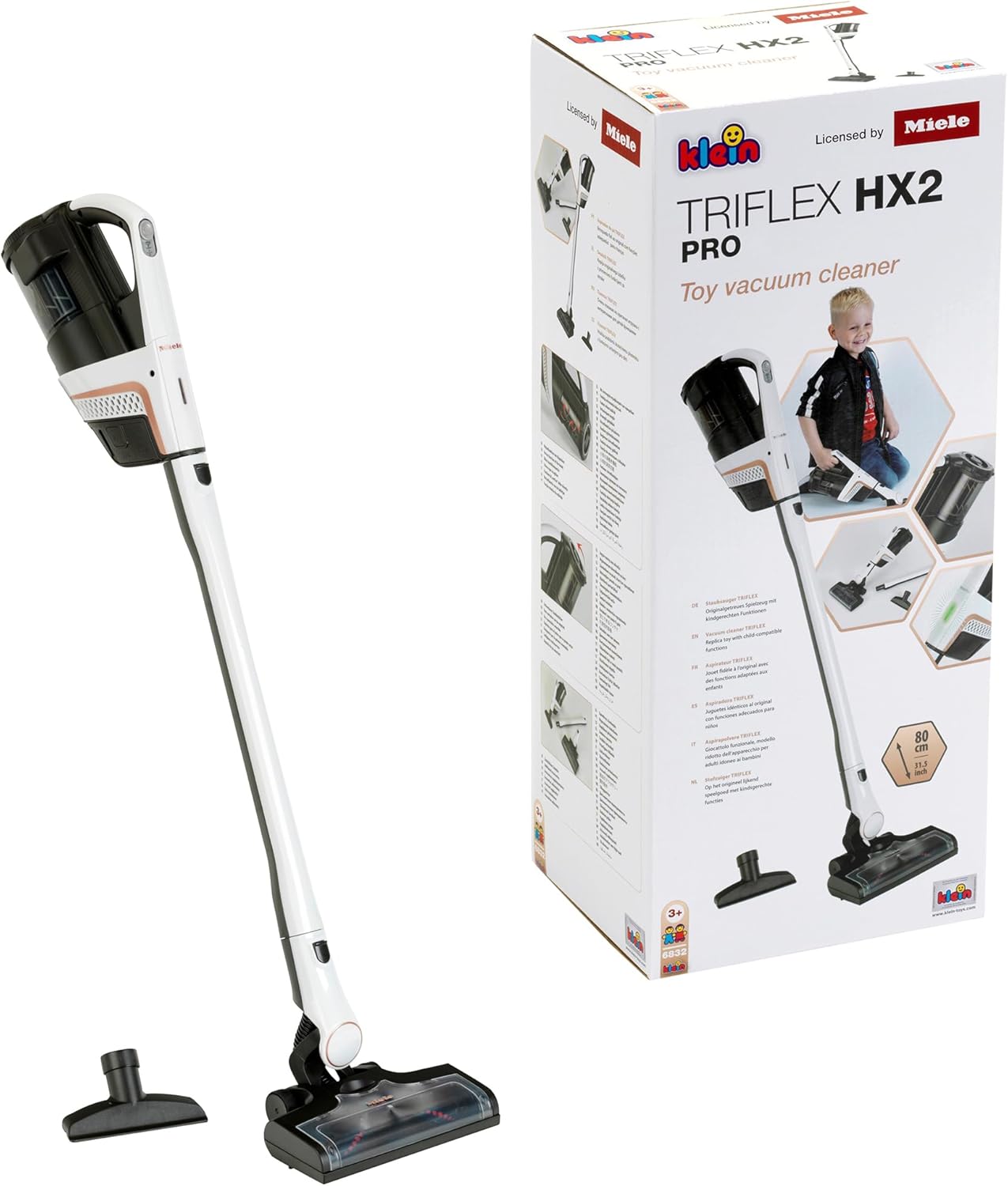 Klein Miele: Triflex HX2 Pro - White - Toy Licensed Vacuum Cleaner, Cordless Electric Household Appliance, Realistic Chores Pretend Play, Kids Age 3+