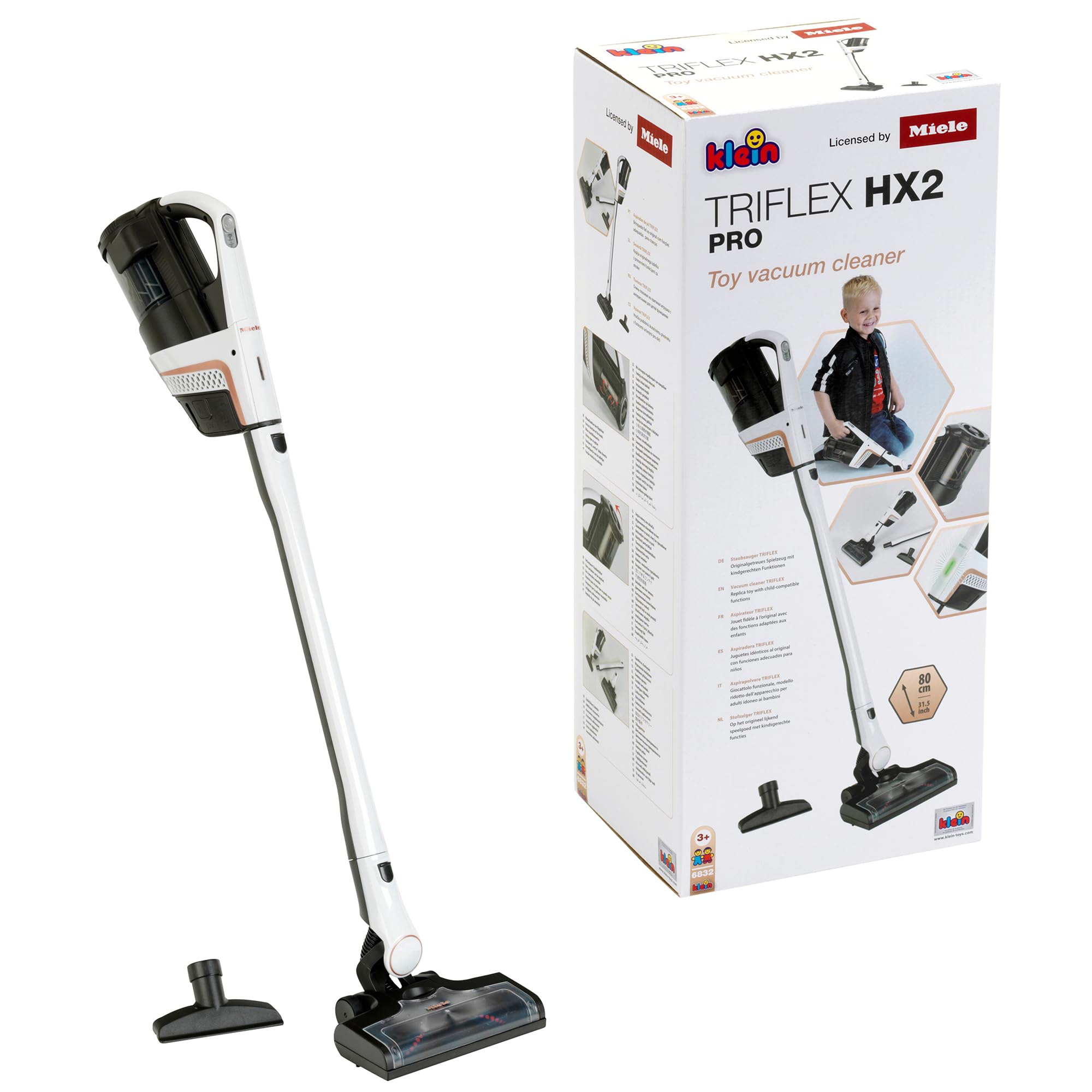 Theo Klein 6832 Miele - Aspirapolvere Triflex I con avvolgitore, Bocchetta per Pavimenti Flessibile e Rullo I Giocattolo per Bambini dai 3 Anni in su