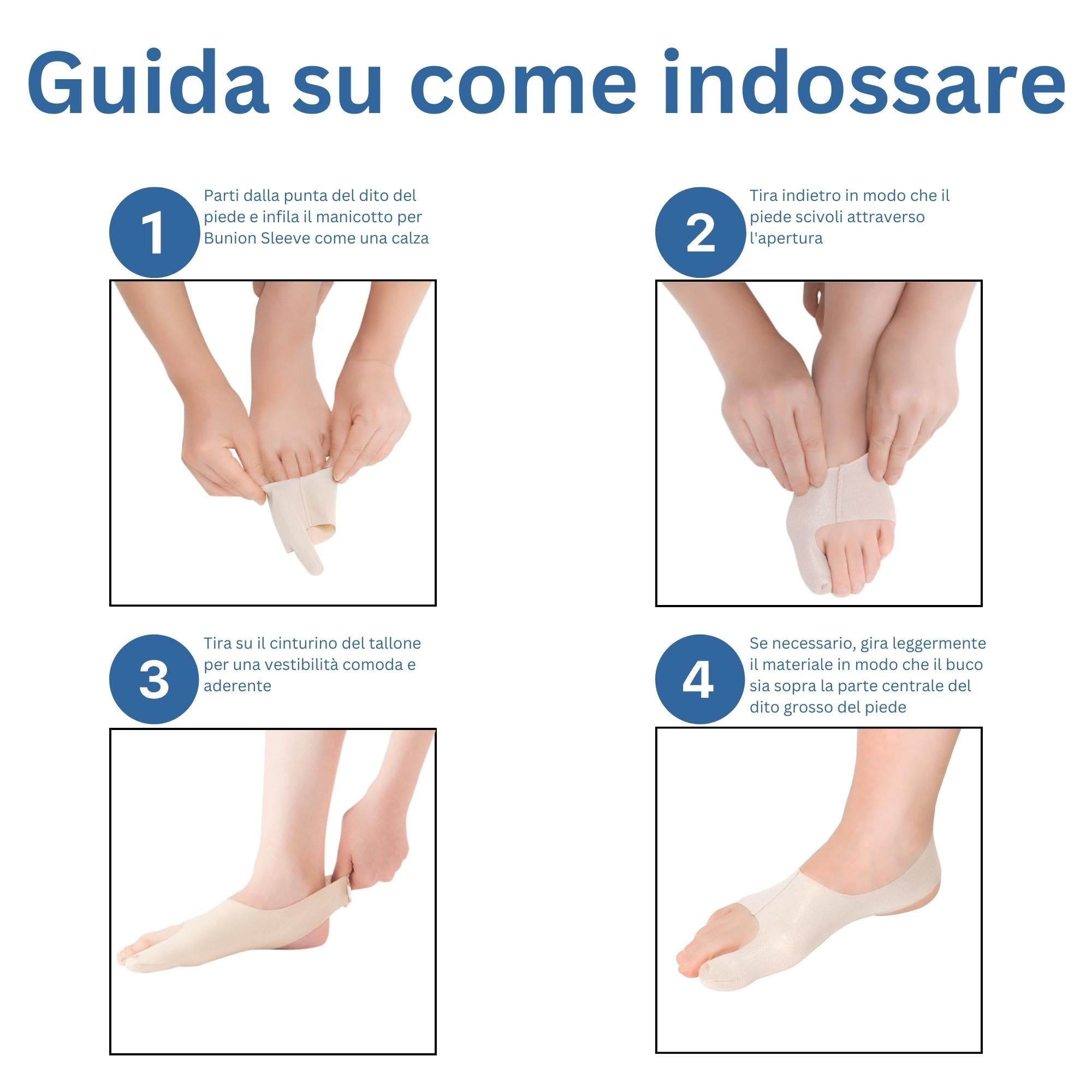 Set Completo di Correttori per Alluce Valgo | Quattro Unità